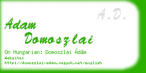 adam domoszlai business card